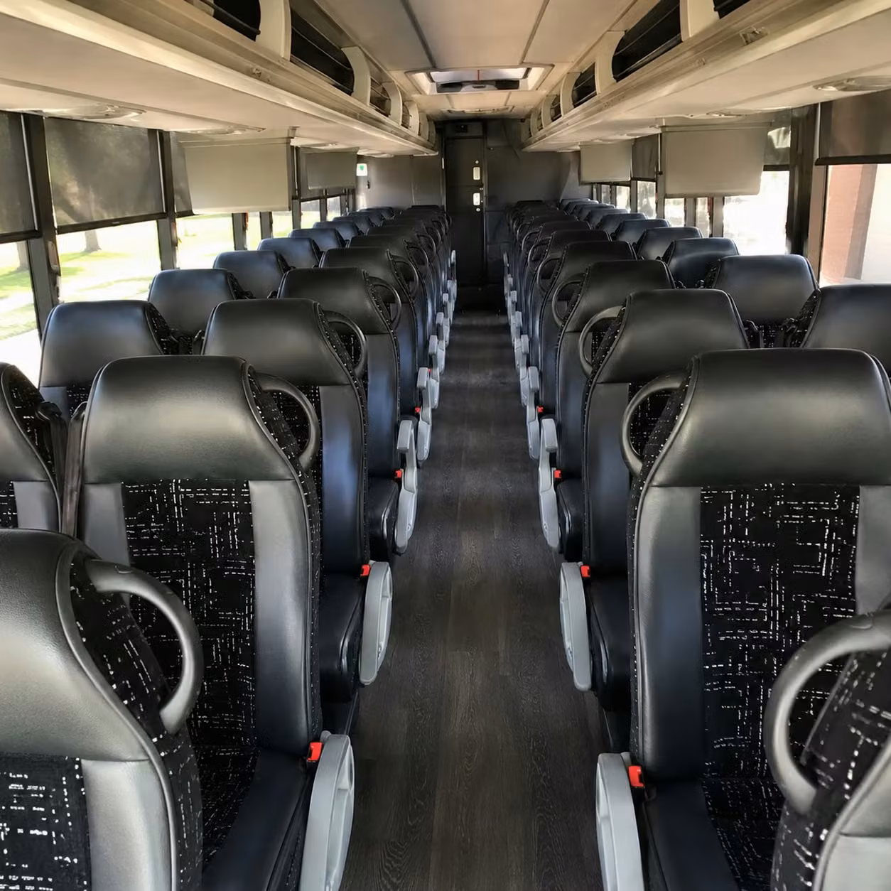 56 passenger charter bus inside